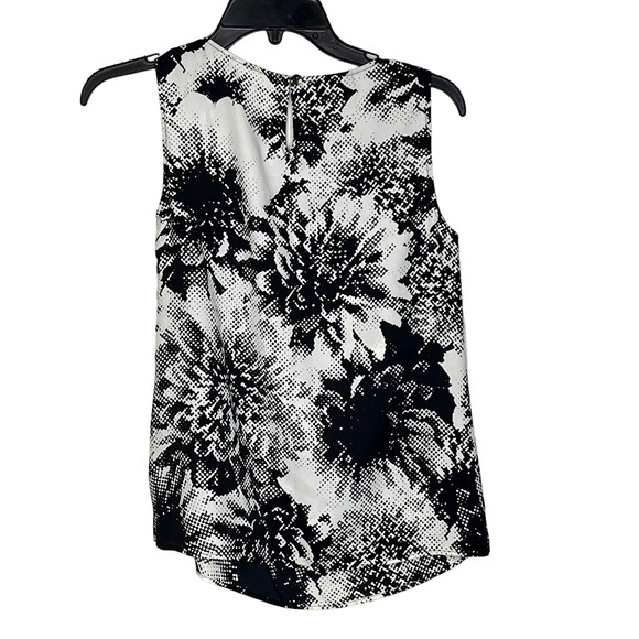Talbots Petites Tank Top Size 2P Black White Pattern Polyester Womens - Picture 8 of 8